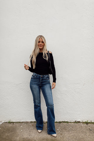 Bailey Boat Neck Top - Black