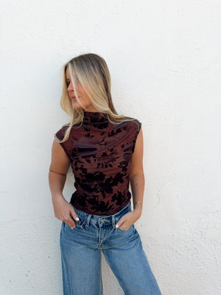 Sangria Mesh Top