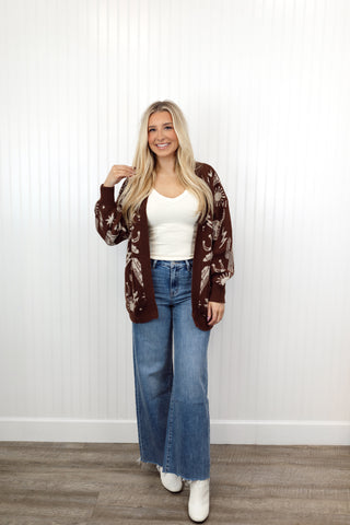 Western Cardigan - Chocolate
