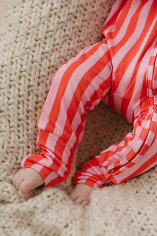 Pink Stripes | Bamboo Zipper Pajamas