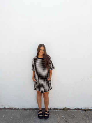 Sara Stripe Tee Dress