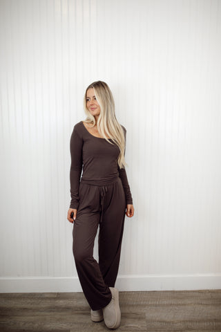 Brown Wide Leg Pants