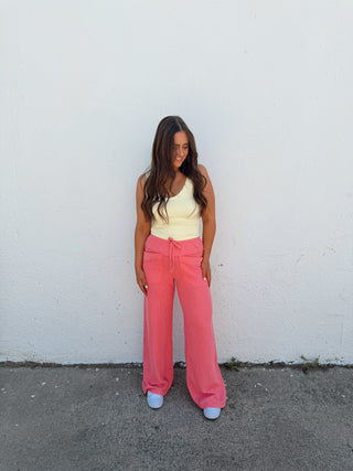 Day Dream Waffle Pants - Strawberry