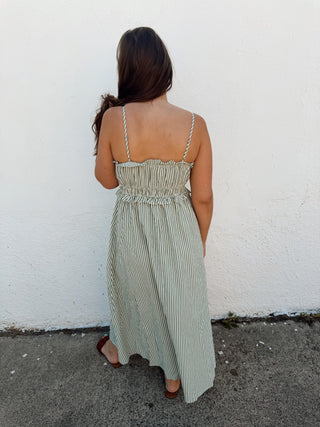 Stacie Stripe Dress - Green