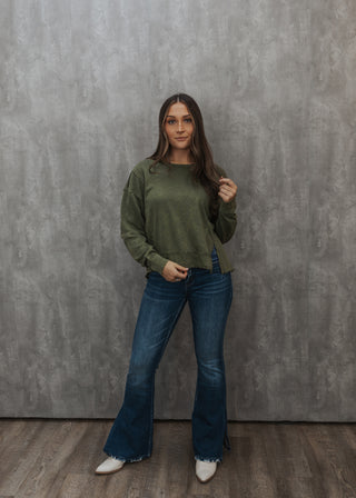 Pia Top - Olive
