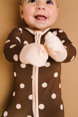 Espresso Polkadot Bamboo Zippy