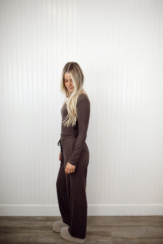 Brown Wide Leg Pants