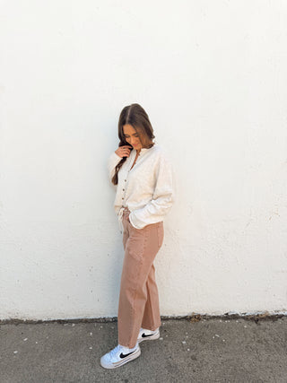 Brody Barrel Jeans - Tan