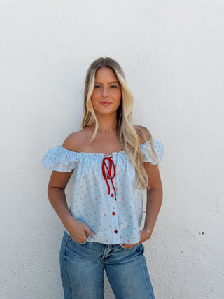 Libby Top - Blue