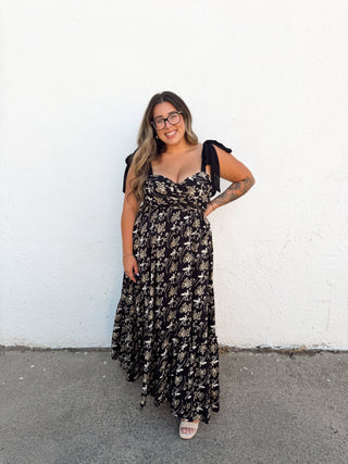Olivia Dress - Black/Olive