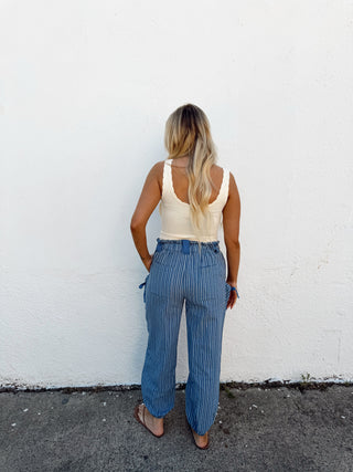 Wilson Stripe Pants - Denim