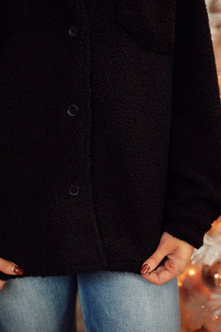 Black Sherpa Shacket