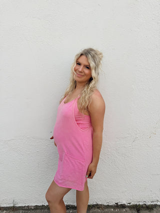 Leah Romper - Candy Pink