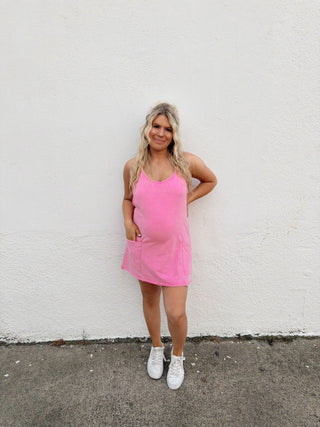 Leah Romper - Candy Pink