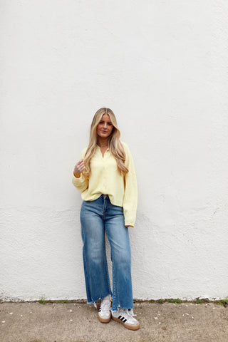 Piper Cardigan Sweater - Yellow