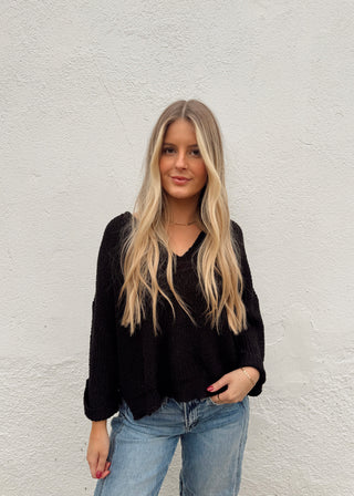 Jana Sweater Top - Black