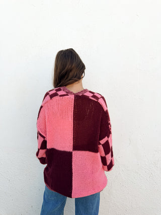 Karter Checkered Cardi