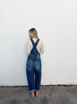Bowen Barrel Overalls - Medium Wash