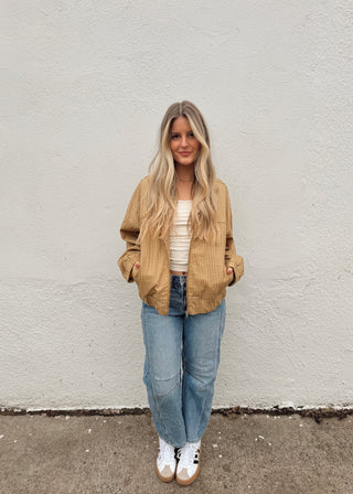 Gingham Collar Jacket