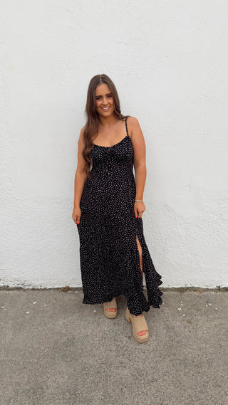 Hadley Polka Dot Dress - Black