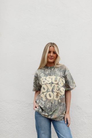 Jesus Loves You Camo Tee