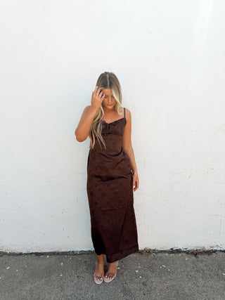Capri Brown Floral Dress