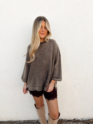 Lila Lace Shorts - Brown