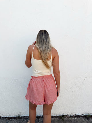 Ricky Ruffle Shorts - Red