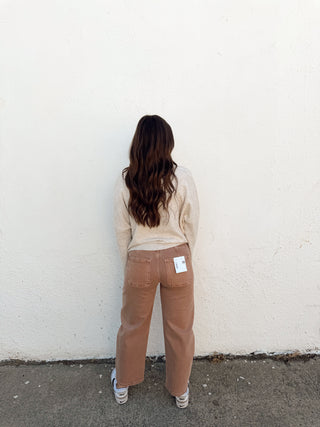 Brody Barrel Jeans - Tan