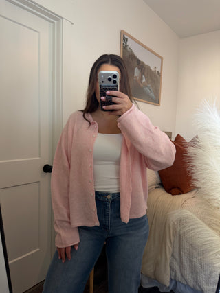 Piper Cardigan Sweater - Pink