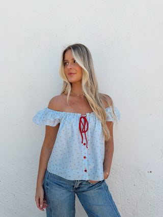 Libby Top - Blue