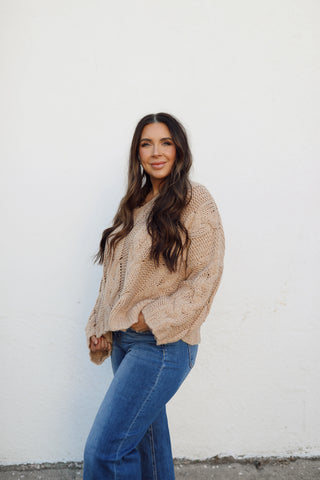 Parker Cable Knit - Taupe