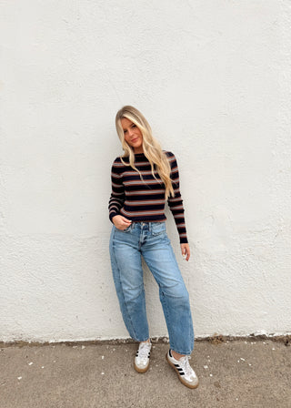 Navy Stripe Top