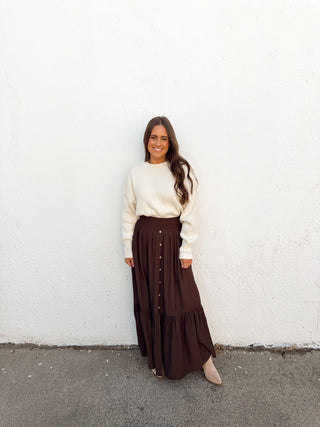 Amber Maxi Skirt - Chocolate