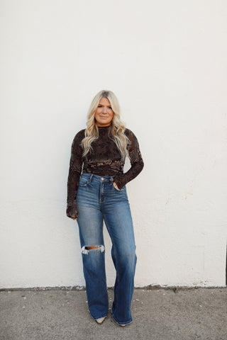 Vivi Velvet Mesh Top