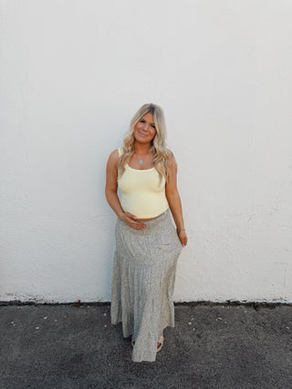 Sage Floral Skirt
