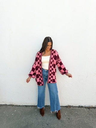Karter Checkered Cardi
