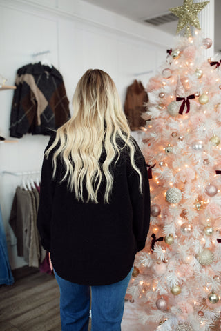 Black Sherpa Shacket