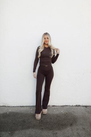 Butter Long Sleeve Top - Brown