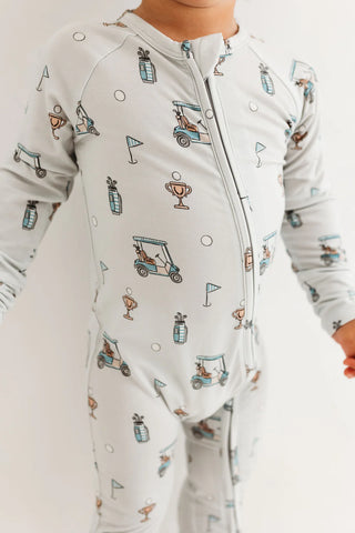 Blue Golf Zipper Romper