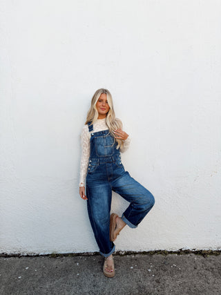 Bowen Barrel Overalls - Medium Wash