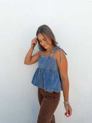 Jovi Denim Top