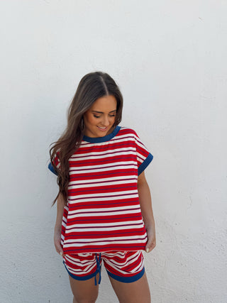 Americana Striped Lounge Set