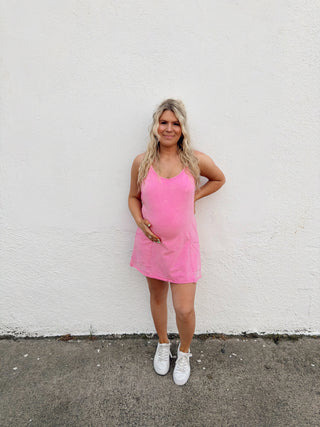 Leah Romper - Candy Pink