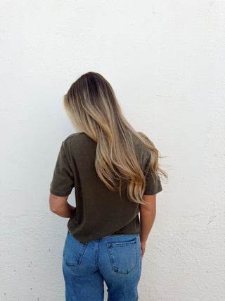 Colorful Cowboy Cropped Graphic Tee