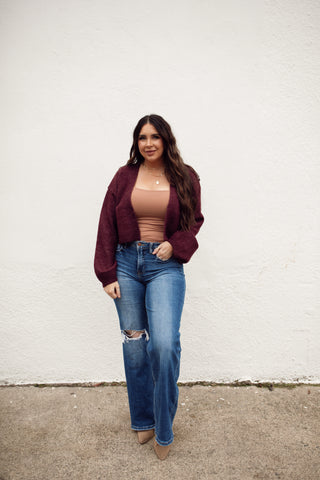 Stevie Cardigan - Dark Cherry