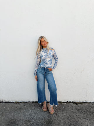 Roe Floral Mesh Top