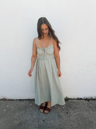 Stacie Stripe Dress - Green