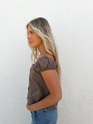 Rory Plaid Top