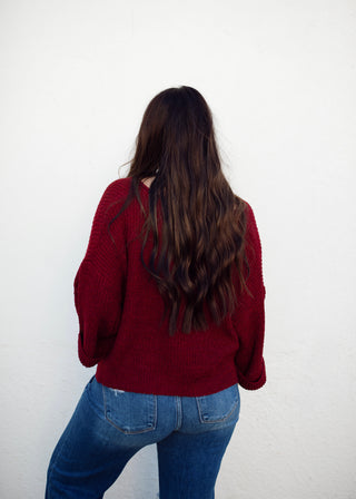 Camrin Knit Top - Wine